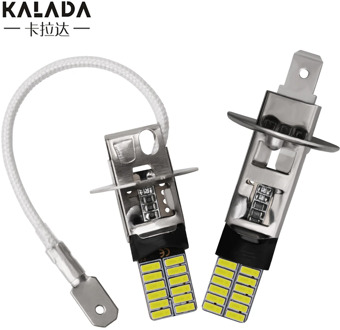 2Pcs H1 H3 front back fog lamp car led replacement for vehicle auto fog bulbs 6000K color temperature white color 12V foglamp