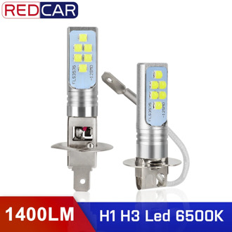 2Pcs H1 LED Bulbs H3 LED Car Driving Fog Lights 1400LM 6500K 12 3535SMD Super Bright White Lighting High Power 12V 24V Auto Lamp