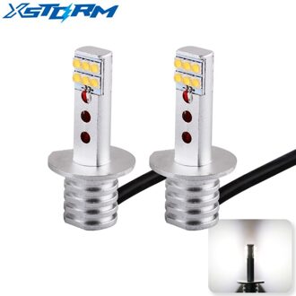 2Pcs H1 Led-lampen Sharp Chip Witte Auto 12-SMD 750LM Drl Dagrijverlichting Mistlampen Auto Leds Auto rijden Lamp 12V-24V