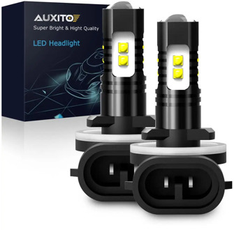 2PCS H27W/2 Led H27 881 Led Bulb 2400LM 6500K White 50w Car Fog Light Front Head Driving Running Lamp Auto 12V H27W/2 H27W