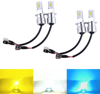 2Pcs H3 35W 6000K LED Fog Light Bulb Lamp Ice Blue 12-24V Universal Car Fog Lamp Bulb White Golden Light Car Styling TSLM1