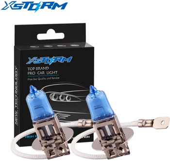 2pcs H3 55W 12V Super Bright Halogen Bulb Car Headlight Lamp Fog Lights High Power Auto Light Bulbs 5000K White