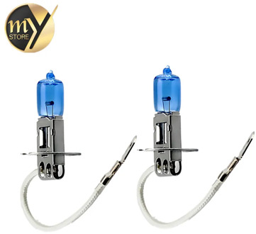 2pcs H3 55W 12V Super Bright White Fog Lights Halogen Bulb High Power Car Headlight Lamp Car Light Source parking 6000K auto