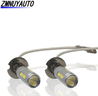 2pcs H3 COB LED Super Bright Long Life White Canbus 10SMD 5630/5730 Replacement Bulbs For Car Fog Lights Running Lights Lamps