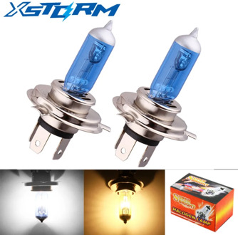 2pcs H4 55W 12V Super White Yellow Fog Lights Halogen Bulb High Power Car Headlight Lamp Car Light Source Car Styling parking