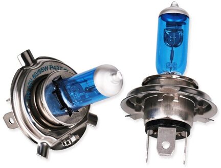 2Pcs H4 Halogeen Koplamp Super Heldere Wit Halogeenlamp 55/60W Halogeen 6000K Car Styling auto Accessoires Auto Lichtbron
