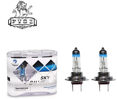 2Pcs H7 12V 55W 4300K Cars halogen headlights bulb fog lights Ultra bright Yellow light Automobile bulb Car Lights - Silver