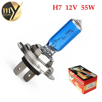 2pcs H7 55W 12V Halogen Bulb Super White Fog Lights High Power Car Headlight Lamp Car Light Source parking 6000K auto