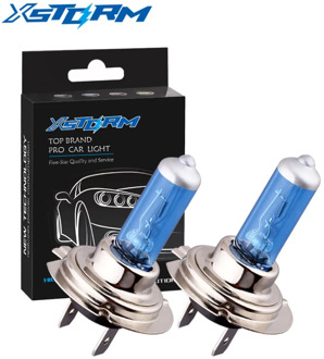 2pcs H7 55W 12V Super Bright Halogen Bulb Car Headlight Lamp Fog Lights High Power Auto Light Bulbs 5000K White