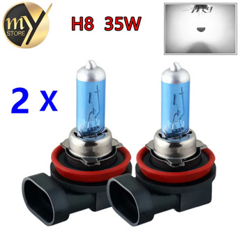 2pcs H8 35W Halogen Bulbs super white Headlights fog lamps light running Car Light Source parking 6000K 12V day High Power