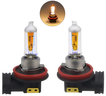 2pcs H8 55W Car Halogen Lights 12v h8 Auto halogen lamp bulb Fog Lights 2300k Super Bright Golden Yellow Headlights Lamp