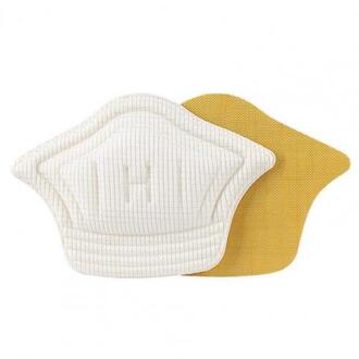2Pcs Hak Kussen Pads Zelfklevende Pijnbestrijding Dikke Anti-Slijtage Hak Protector Stickers Voor Hoge Hakken wit Thin stijl