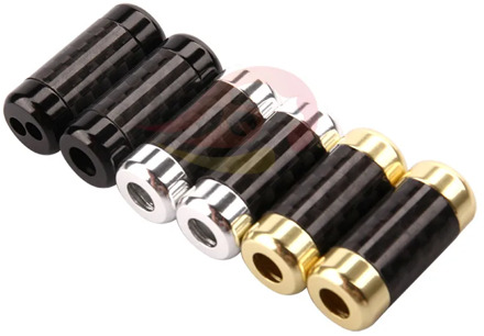 2PCS HiFi Y Splitter DIY Stereo Earphone Connector Speaker Audio Power Cable Wire Adapter Carbon Fiber Aluminum Alloy Splitter