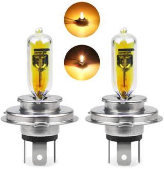 2pcs High / Low beam 60/55W H4 Halogen Bulb 2300k Golden Yellow 12V 55W Halogen Headlight Lamp Fog lights Car Light Source