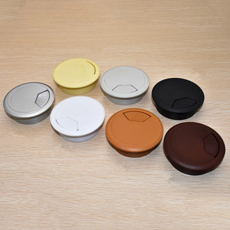 2pcs Hot ABS Desk Wire Hole Cover Base 50mm Office Desk Grommet Table Cable Outlet Port Wire Rack Organizer Furniture Hardware