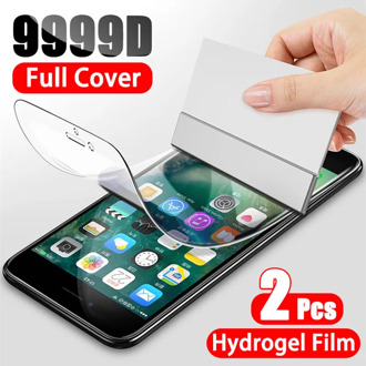 2Pcs Hydrogel Screen Protector For iPhone 7 6 8 6s Plus Full Cover Protective Film For iPhone 11 12 Mini Pro XR X XS Max SE 2020