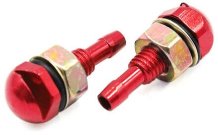 2PCS Injectie Hood Bonnet Auto Voorruit Mini Automatische Sproeikop Wisser Ogen Wasmachine waaiervormige Accessoires Aluminiumlegering Rood