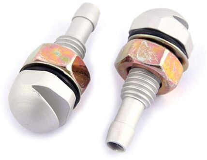 2PCS Injectie Hood Bonnet Auto Voorruit Mini Automatische Sproeikop Wisser Ogen Wasmachine waaiervormige Accessoires Aluminiumlegering Sliver
