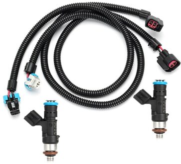 2Pcs Injector Nozzle + 2Pcs Harnas Plug Connector Voor Polaris Ranger Rzr Xp 800 Oem 0280158197 GX1111IJ117XG 1204318