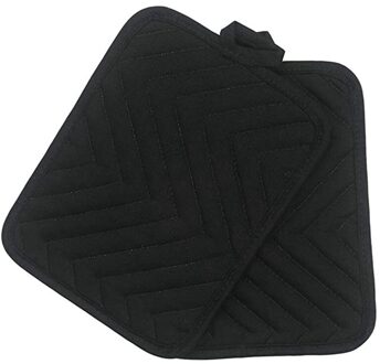 2Pcs Isolatie Handschoenen Keuken Pad Koken Bbq Pannenlappen Ovenwanten zwart