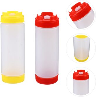 2Pcs Jam Squeeze Fles Squeeze Kruiderij Flessen Ketchup Opslag Fles