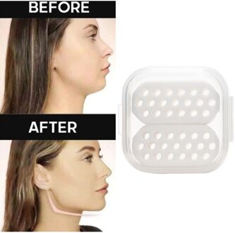 2Pcs Jaw Exerciser Kaaklijn Trainer Oefening Bal Kaaklijn Lijn Chew Bal Workout Spier 2 stk wit