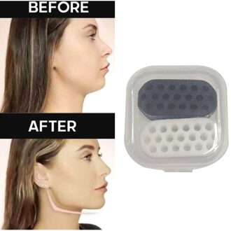 2Pcs Jaw Exerciser Kaaklijn Trainer Oefening Bal Kaaklijn Lijn Chew Bal Workout Spier wit zwart