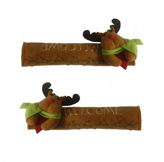 2Pcs Kerstman Koelkast Magnetron Handvat Cover Decoraties Kerst Decoraties Voor Huis Adornos Navidenos B