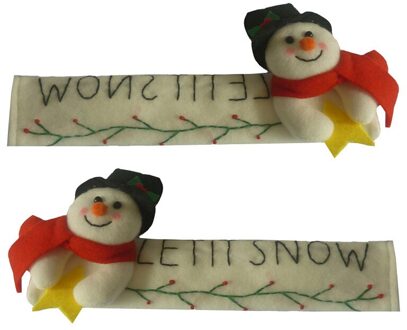 2Pcs Kerstman Koelkast Magnetron Handvat Cover Decoraties Kerst Decoraties Voor Huis Adornos Navidenos