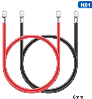 2Pcs Koperdraad Negatieve Batterij Grond Kabel Terminal Kit 5AWG 16 Vierkante Batterij Aansluiting Kabel Koord Lijn Met Lug 100A H01