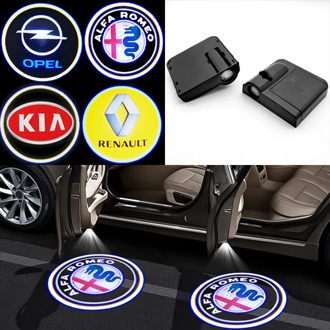 2PCS Led Car Door Shadow Light Welcome Light Step Lights for Renault Opel Kia Nissan Mitsubishi Skoda Hyundai Chevrolet Citroen