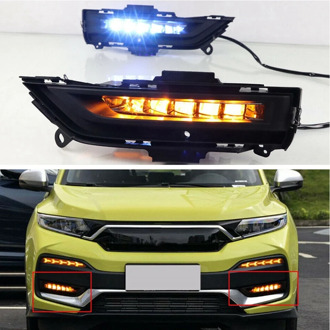2PCS LED for Honda XR-V XRV 2019-2020 Daytime Running Light DRL Fog Lamp Turn Signal Car Accessories