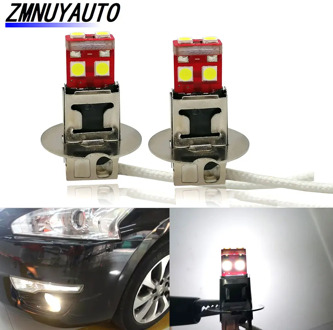 2PCS Led Lamp H1 H3 Led 6 SMD 3030 Chip High Power LED Fog Light Day Running Light Bulb 12V 6000K White