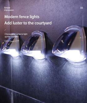 2Pcs Led Outdoor Solar Light Waterdichte Outdoor Balkon Tuin Decoratie Indoor Home Binnenplaats Super Heldere Wandlamp Gate Lamp warm licht