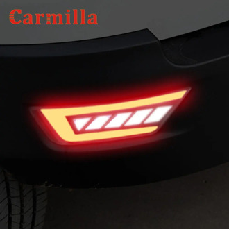 2Pcs LED Turn Signal Lights for Ford Ecosport 2013 - 2020 Rear Bumper Light Fog Lamp Brake Warning Lamps Reflector Lamp