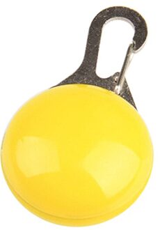 2Pcs Led Veiligheid Hond Kat Nachtlampje Knipperende Kleur Gesp Pedant Huisdier Lichtgevende Heldere Halsbanden Pet Collar Gloeiende hond Hanger geel / 1stk