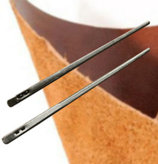 2PCS Leer Breien Naald Handwerk Dubbele Gat Stabiele Manual Home Tool Professionele Kleine Craft Duurzaam Naaien DIY Touw Kant