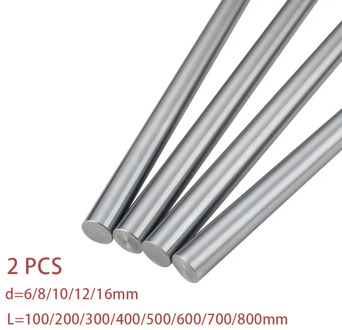 2pcs linear rail 3d printer parts Cylinder Chrome Plated Liner Rods axis Linear shaft round rod L 100 200 300 400 800 cnc WCS
