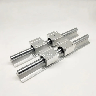 2pcs linear rail SBR16 L300/600/800/1000mm + 4pcs SBR16UU linear bearing blocks for cnc parts 16mm linear guide
