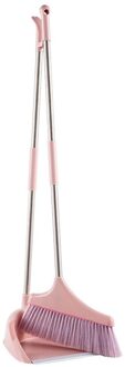 2Pcs Lobby Keuken Woonkamer Afneembare Bezem Stoffer Huishoudelijke Schoonmaakmiddelen Gereedschappen Roze