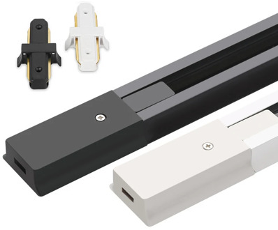 （2pcs/Lot）2 Phase Thick Aluminum 0.5M LED track rail Track light rail with connectors Universal rails track lighting fixture