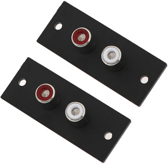 2pcs/lot 2 Way Copper Core RCA Terminal Wall Panel Plate Input Phono Chassis Socket Audio AV Adapter
