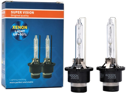 2PCS/Lot Car Headlight Bulb D2S D4S 4300K 6000K 8000K 10000K White hot selling HID Xenon lamp With Metal Bracket Protection