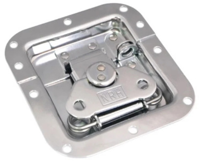 2PCS/LOT Chrome Steel Road Flight Case Butterfly Lock Large Catch Recessed Buckle