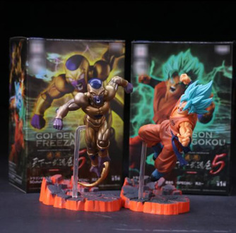 2pcs/lot Dragon Ball Z Resurrection F Golden Frieza freeza freezer VS Goku Action Figure Model Toy PVC Collective Doll