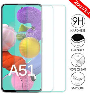 2pcs/lot protective Glass For samsung a51 screen protector on the For samsung Galaxy a51 2019 sm a515F a 51 tempered glass Film