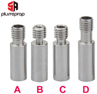 2pcs/lot Throat High Temperature Hotend Extruder for Reprap 1.75mm 3.0mm Filament DIY Stainless Steel 3D Printer Parts