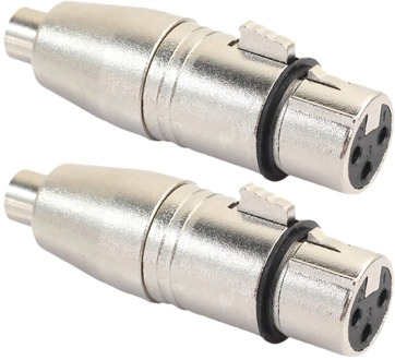 2Pcs/Lot XLR Female To RCA Female Adapter Connector For Microphone Speaker MOLA