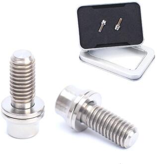 2Pcs M5 * 12Mm Fiets Dera Bidonhouder Bevestiging Bouten Titanium Legering Schroef Met Wasmachine Voor Fietsen fietsen Accessoires