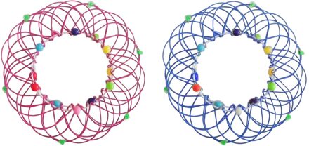 2Pcs Magination Ontwikkelen Intellectuele Speelgoed Decompressie Vervorming Zachte Staal Magische Bloem Mand Hoepel Interessante Creatieve Speelgoed